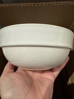 Anthropologie white Glazed Ceramic cereal bowls set of 4